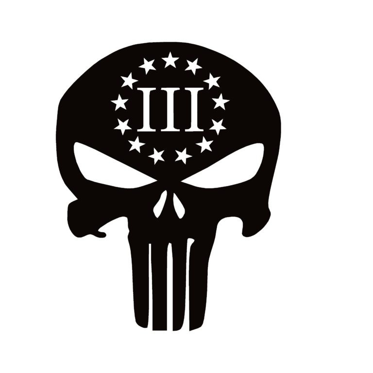 Three Percenter 3% Punisher Window - Three Percenter 3% Window