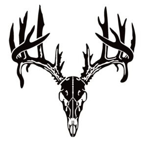 Dead Head Deer Skull Antler Sticker - Dead Head Decal