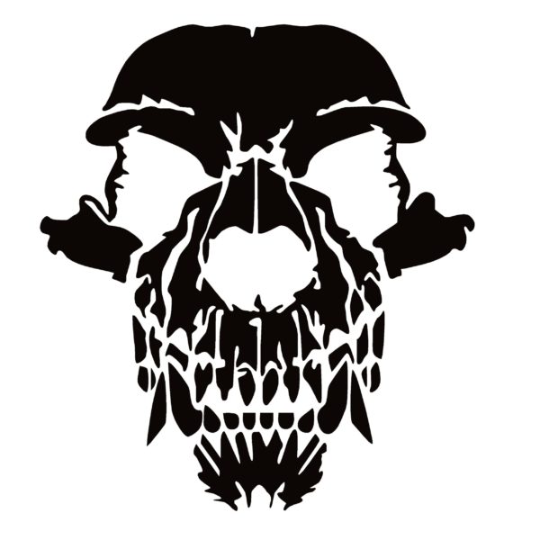 Brown Black Bear Skull Decal - Bear Skull Hunting Sticker
