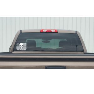 MOAON AABE Skull with Flag Window Decal - MOAON AABE Skull with Flag Window Sticker