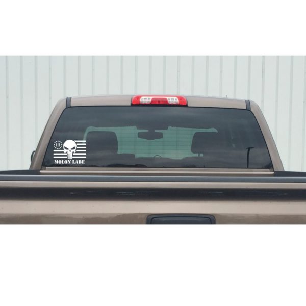 MOAON AABE Skull with Flag Window Decal - MOAON AABE Skull with Flag Window Sticker