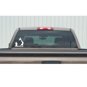 Leaping for the Flush with Hunter Sticker Dog Jumping the Flush Decal