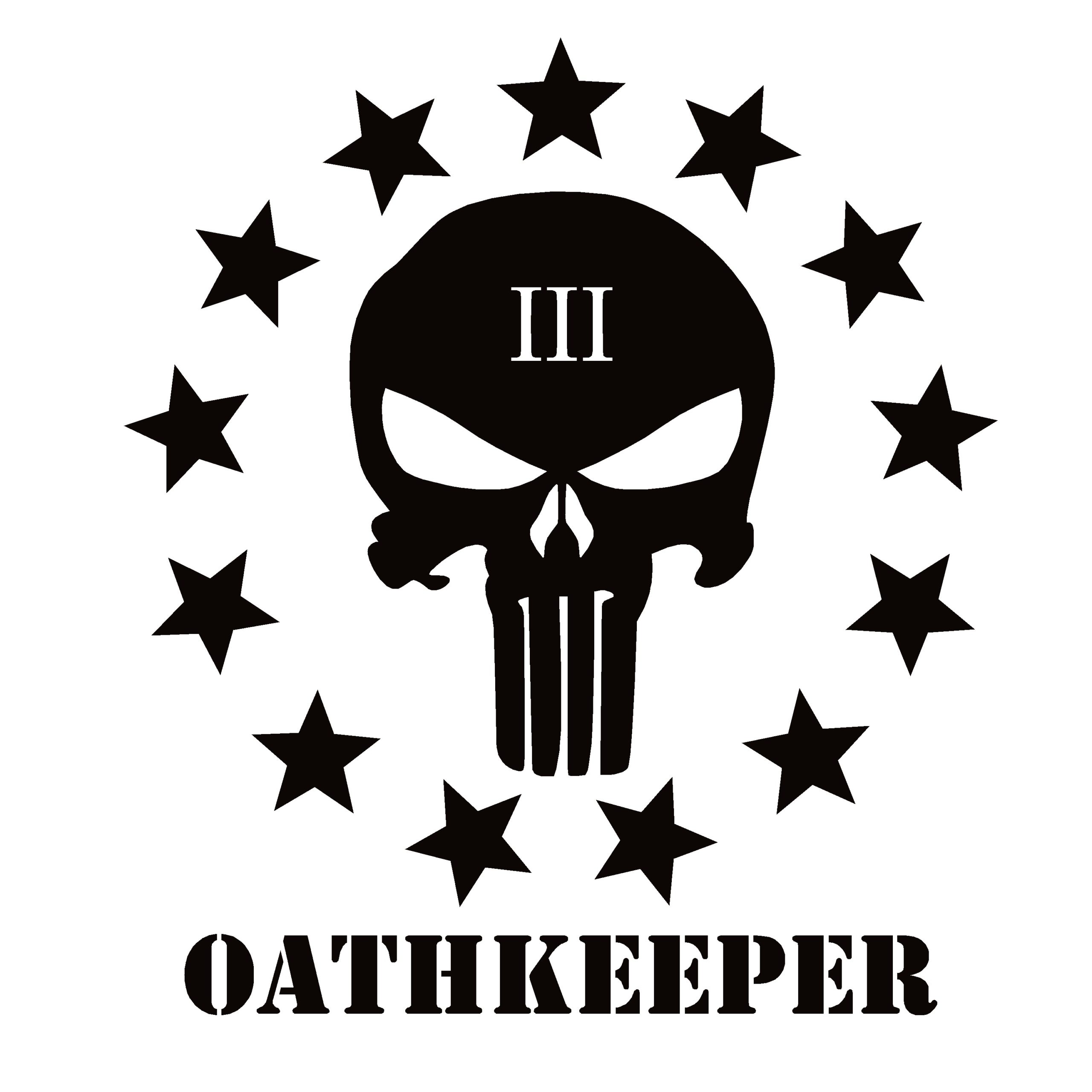 3% Oath Keeper Sticker - Three Percenter Oath Keeper Window Decal