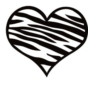 STRIPED HEART Window Decal -STRIPED HEART Window Sticker