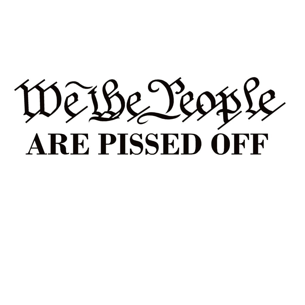 We The People ARE PISSED OFF Window Decal Logo Sticker - 7208