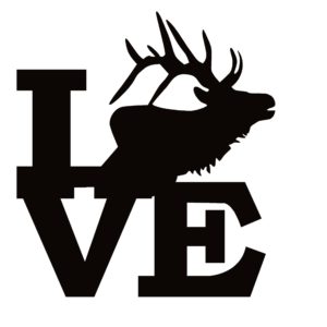 Elk Love Window Decal - Elk Love Window Sticker - 7569
