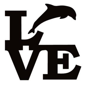 Dolphin Love Window Decal - Dolphin Love Window Sticker