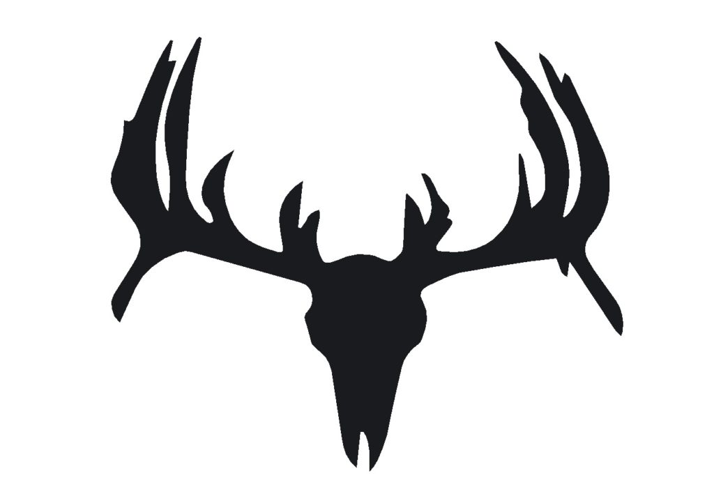 Deer Skull Antler Decal - 10050